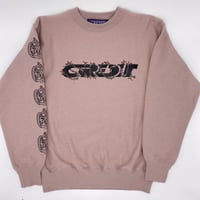 CREDIT "BARBED WIRE SKULL DEVILL "  CREW NECK SWEAT・SMOKY PINK