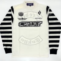CREDIT "Vintage Racers" メッシュジャージ・ホワイト/ボーダー・日本製
