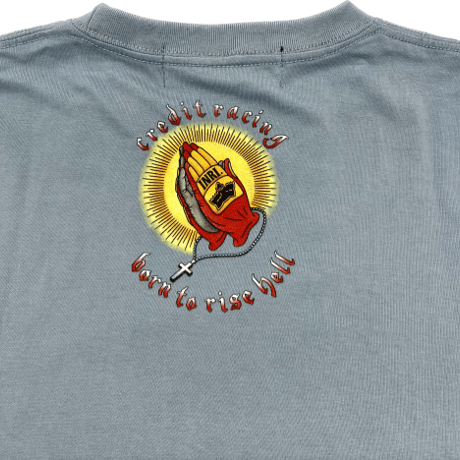 CREDIT "PRAYING HANDS" COTTON・  L/S TEE ・ BLUE GRAY