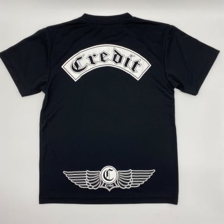 CREDIT RACING  "PATCH" T-SHIRTS ~ DRY Tee・Black