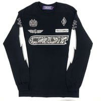 CREDIT "ファクトリー レプリカ"  COTTON・   L/S TEE ・BLACK