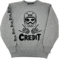 CREDIT "THE MISFITS "  CREW NECK SWEAT・GRAY