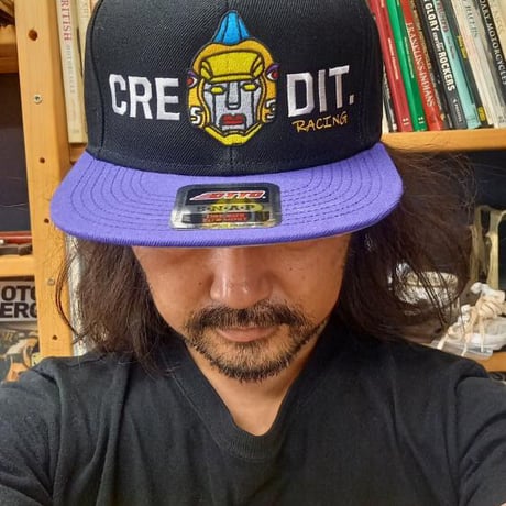 "CREDIT X CHEETAH”  ROADRUNNER CAP・WHITEｘBLACK