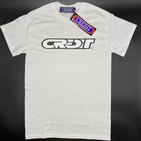 CREDIT RACING  "PATCH" COTTON T-SHIRTS・WHITE