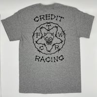 CREDIT "BARBED WIRE SKULL DEVILL "  COTTON T-SHIRTS・ GRAY