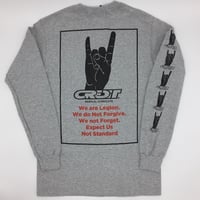 CREDIT "Hand Sign" RADICAL SYNDICATE   L/S TEE ・Gray