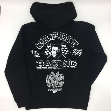 CREDIT × DUPPIES  "DEVIL"・ HOODIE SWEAT・Black White