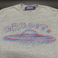 CREDIT × ASA3000・UFO "Flying Saucer" 3D T-SHIRTS・Gray