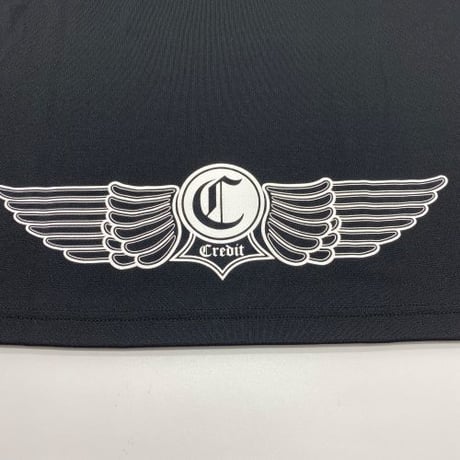 CREDIT RACING  "PATCH" T-SHIRTS ~ DRY Tee・Black