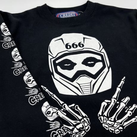 CREDIT "THE MISFITS "  CREW NECK SWEAT・BLACK