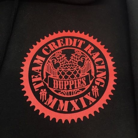 CREDIT × DUPPIES  "DEVIL"・ HOODIE SWEAT・Black Red