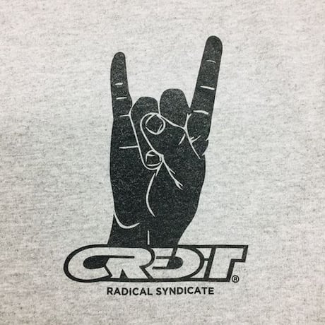CREDIT "Hand Sign" RADICAL SYNDICATE   L/S TEE ・Gray