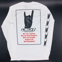 CREDIT "Hand Sign" RADICAL SYNDICATE   L/S TEE ・White