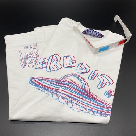 CREDIT × ASA3000・UFO "Flying Saucer" 3D T-SHIRTS・White