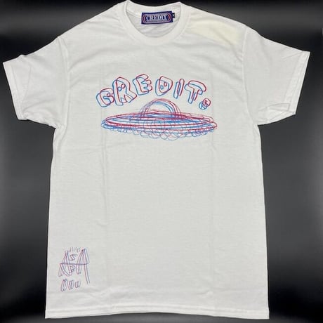 CREDIT × ASA3000・UFO "Flying Saucer" 3D T-SHIRTS・White