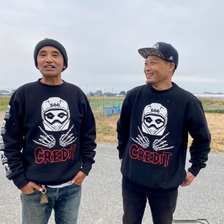 CREDIT "THE MISFITS "  CREW NECK SWEAT・GRAY