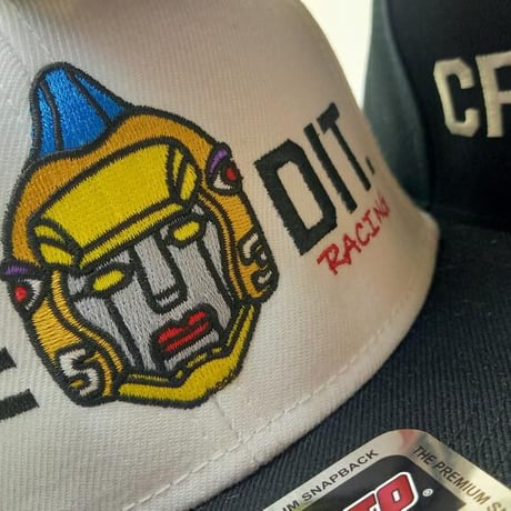 "CREDIT X CHEETAH”  ROADRUNNER CAP・WHITEｘBLACK