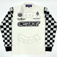 CREDIT "Vintage Racers" メッシュジャージ・ホワイト/チェッカー・日本製