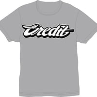 CREDIT "SIGNATURE OF WING" T-SHIRTS・Gray × White