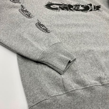 CREDIT "BARBED WIRE SKULL DEVILL "  CREW NECK SWEAT・GRAY