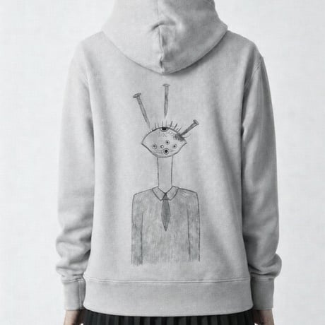 翠已 × NMNWNHNL Illustration Hoodie LIVE Edition / GRAY
