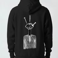 翠已 × NMNWNHNL Illustration Hoodie / BLACK