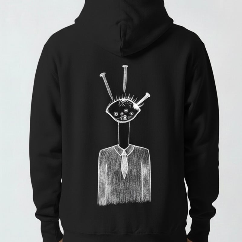 【オマケ付】 翠已 × NMNWNHNL コラボフーディー 翠已 × NMNWNHNL Illustration Hoodie / BLACK | NMN