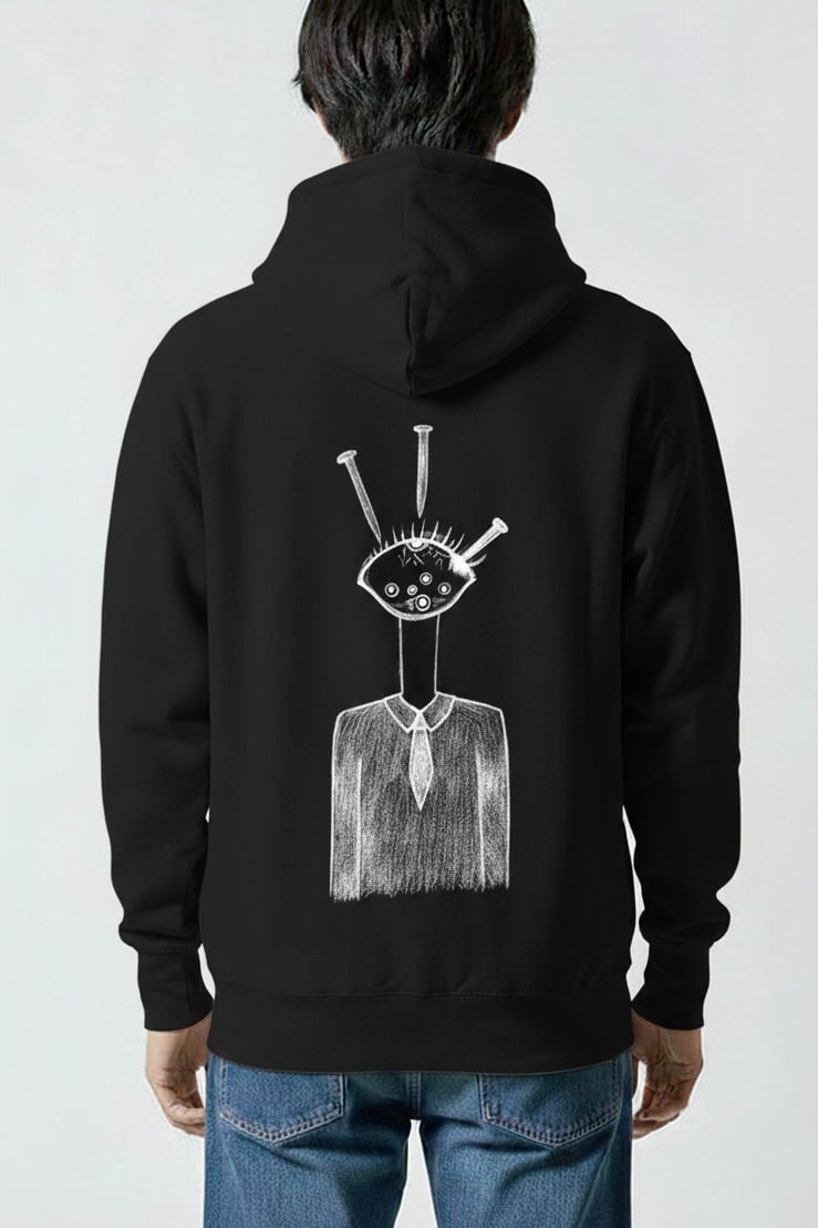 【オマケ付】 翠已 × NMNWNHNL コラボフーディー 翠已 × NMNWNHNL Illustration Hoodie / BLACK | NMN