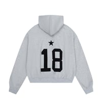 【Asia Model Festival2025】 HD12- BALANCE NUMBER DOUBLE ZIP HOODIE - LIGHT GRAY VER2