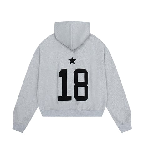 【Asia Model Festival2025】 HD12- BALANCE NUMBER DOUBLE ZIP HOODIE - LIGHT GRAY VER2