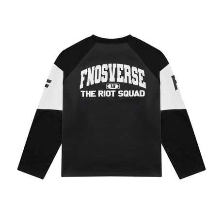 JS7 - MONOCHROME "18" JERSEY BOXY SWEATER - BLACK/WHITE