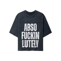 TWG31 - "ABSOFCKINLUTELY" WASHED BOXY TEE - NAVY