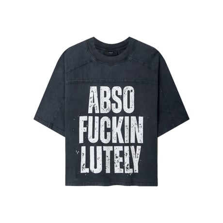 TWG31 - "ABSOFCKINLUTELY" WASHED BOXY TEE - NAVY