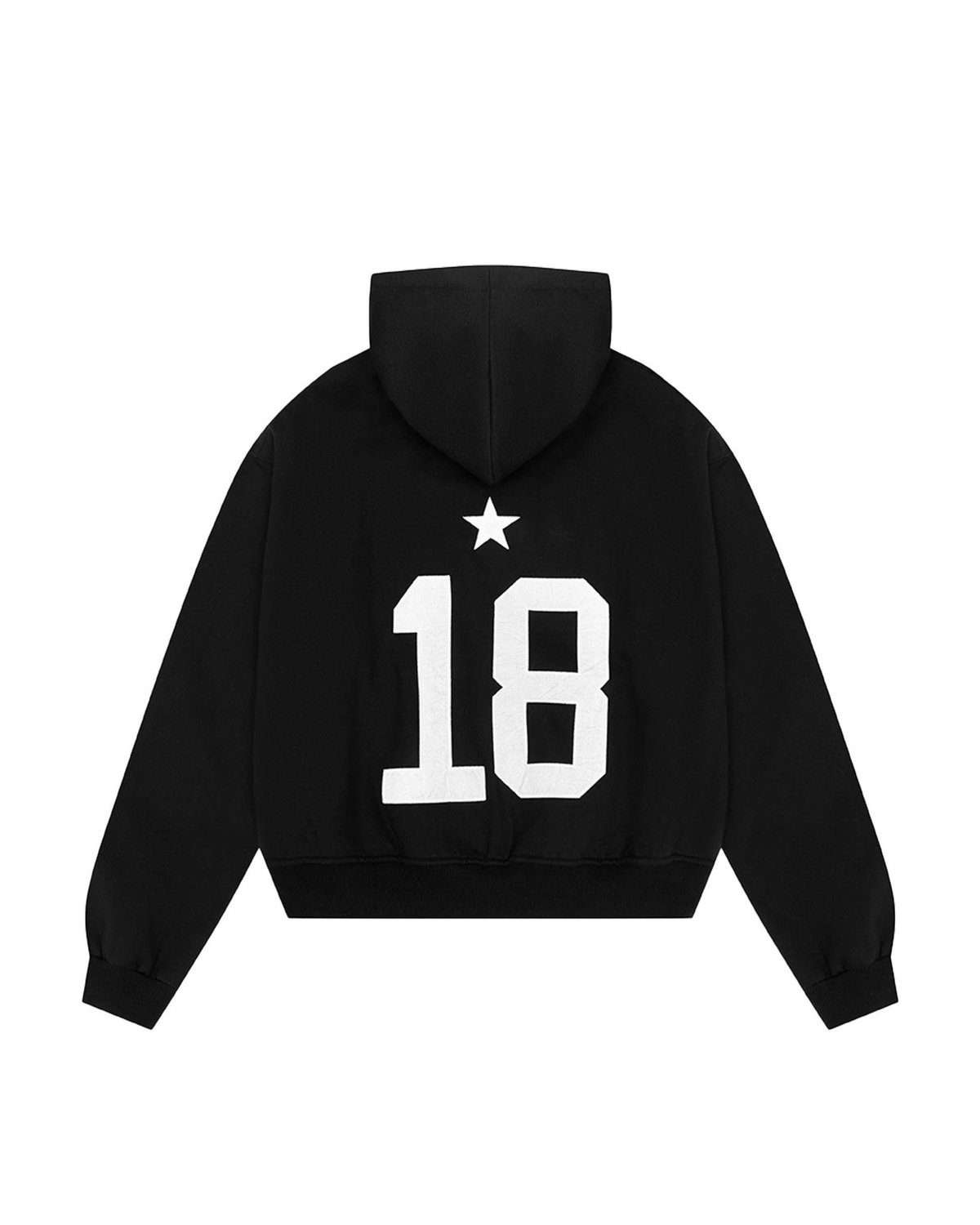HD10 - BALANCE NUMBER DOUBLE ZIP HOODIE - BLACK