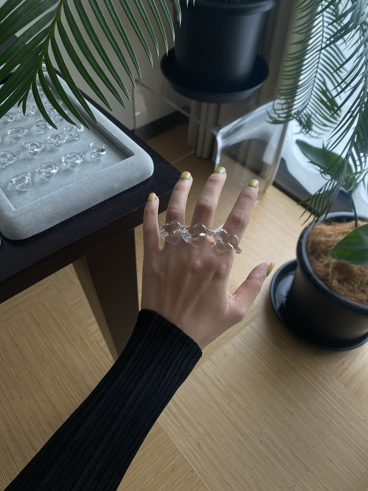 yurika akutsu♡clear glass ring