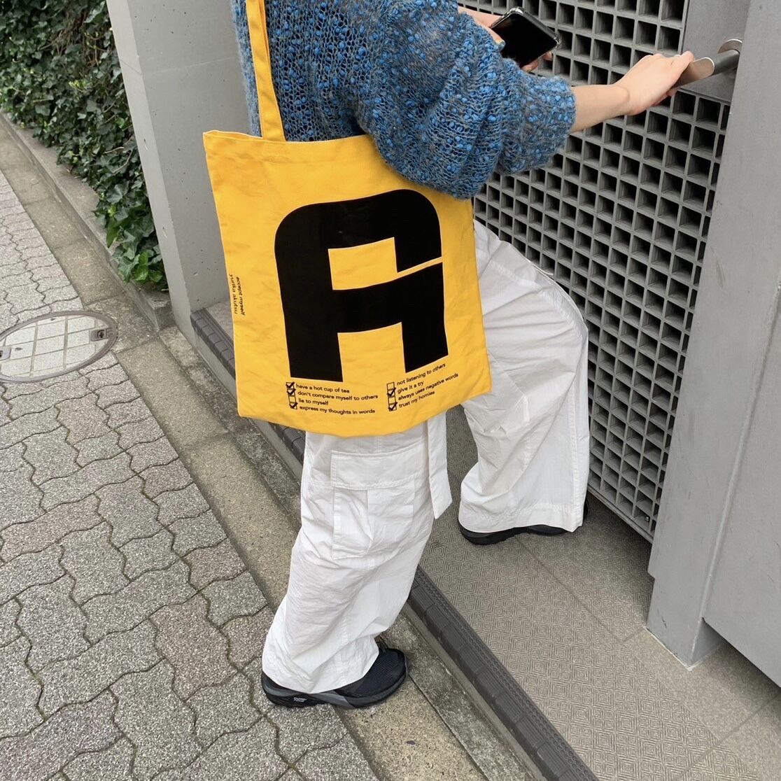 バッグ yurika akutsu accept myself tote bag accept myself tote bag | yurikaakutsu