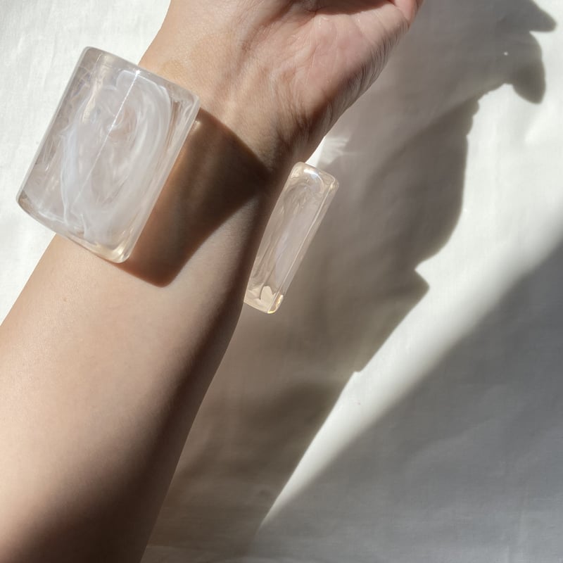 bon bangle/clear white | yurikaakutsu bon bangle/clear white | yurikaakutsu