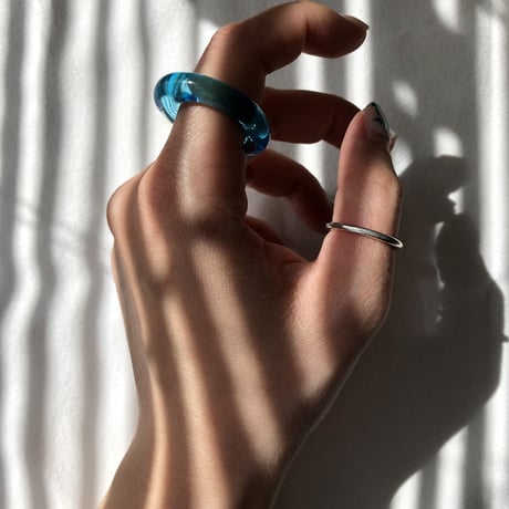 blue glass ring  6,7,8,9,10号