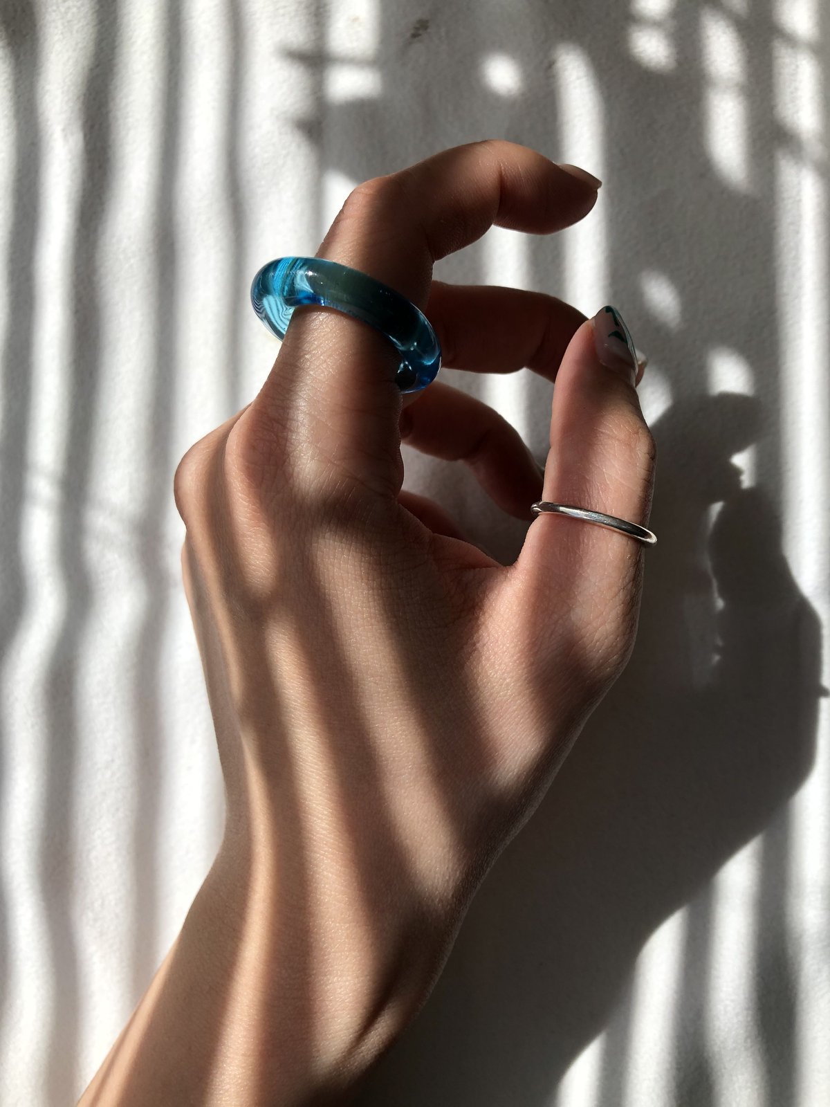 blue glass ring 6,7,8,9,10号 | yurikaakutsu blue glass ring 6,7,8,9,10号 | yurikaakutsu