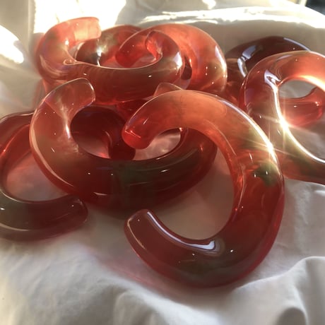 re bangle / apricot orange green