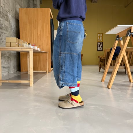 merino border socks / merino logo socks