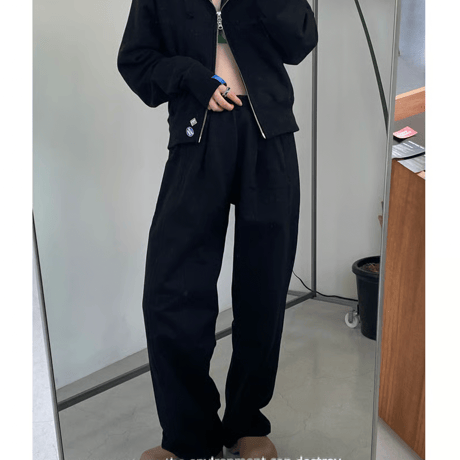 Sweat tucked pants