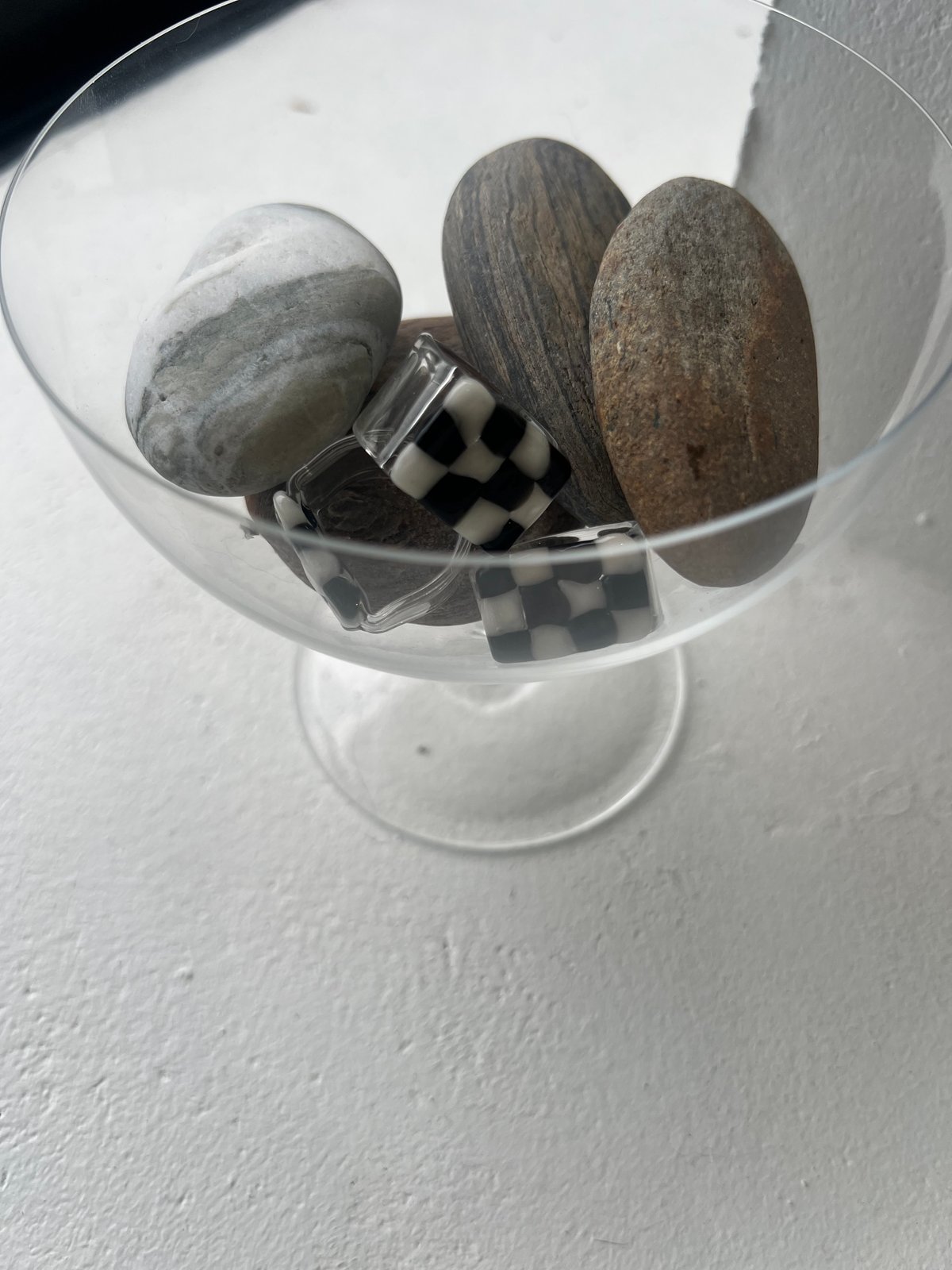 checker glass ring | yurikaakutsu