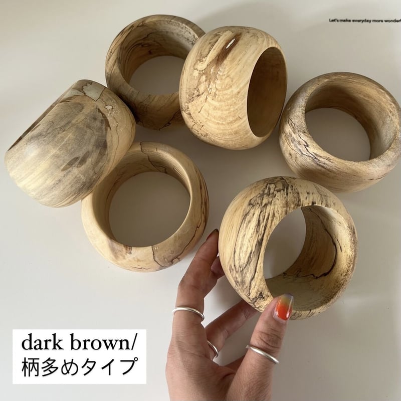 wood bangle/light brown,dark brown | yurikaakutsu wood bangle/light brown,dark brown | yurikaakutsu