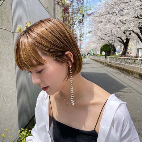 dot baroque pearl /silver925  pierce,earring