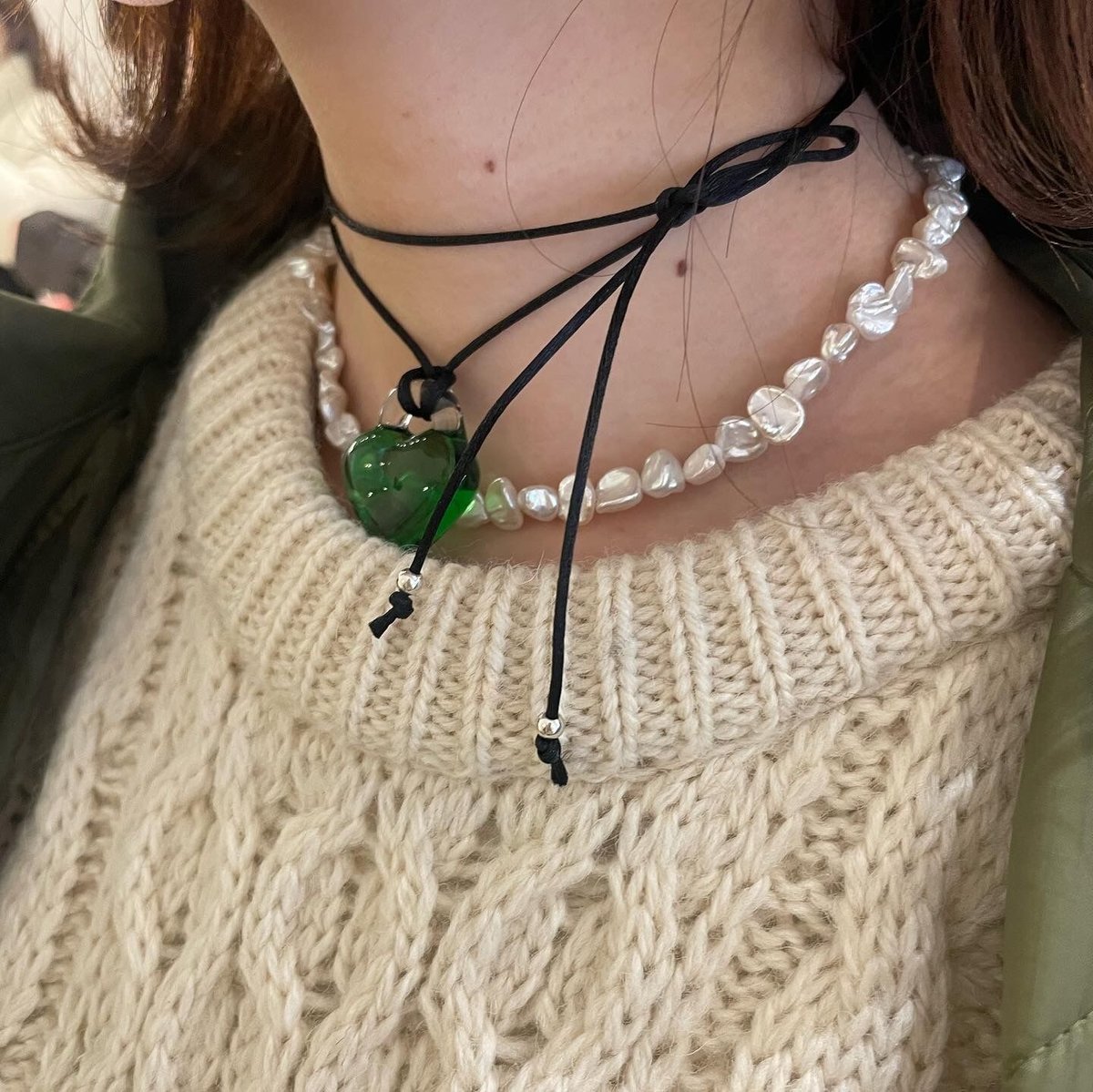ho. glass string necklace | yurikaakutsu ho. glass string necklace | yurikaakutsu