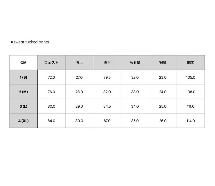 Sweat tucked pants | yurikaakutsu