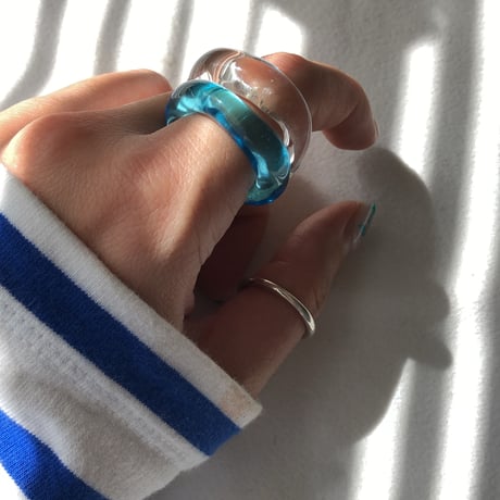 blue glass ring  6,7,8,9,10号