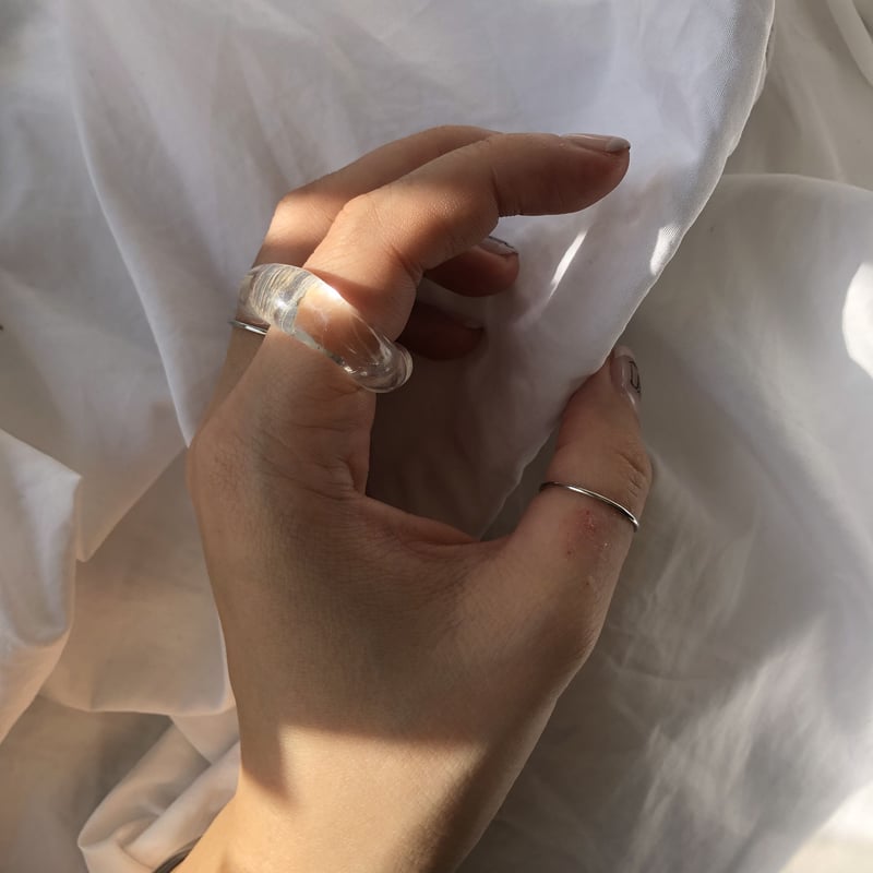 yurika akutsu♡clear glass ring