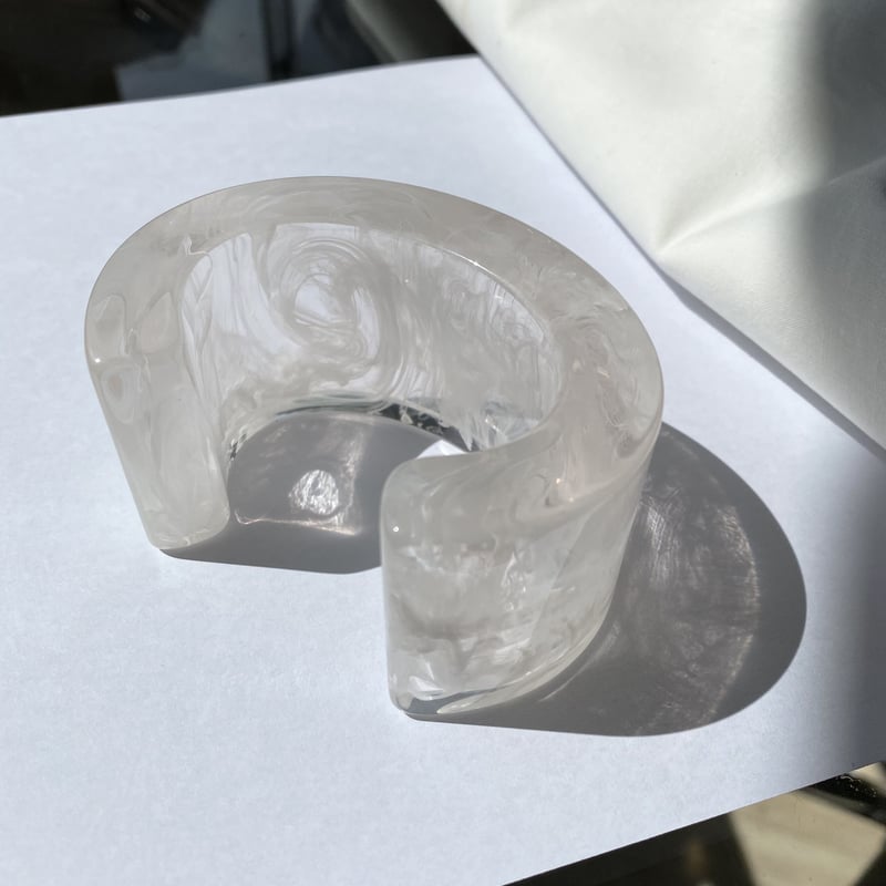 bon bangle/clear white | yurikaakutsu bon bangle/clear white | yurikaakutsu
